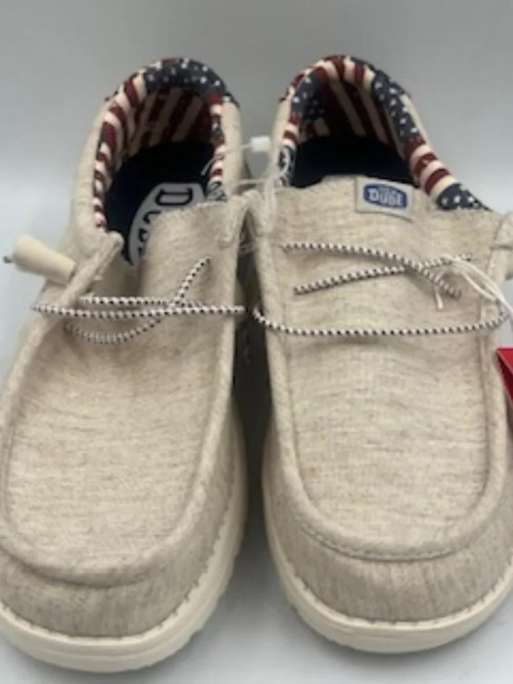 NEW Hey Dude Wally Patriotic Unisex Slip on Shoes Men 9 Women’s 11 NWT - Picture 1 of 12